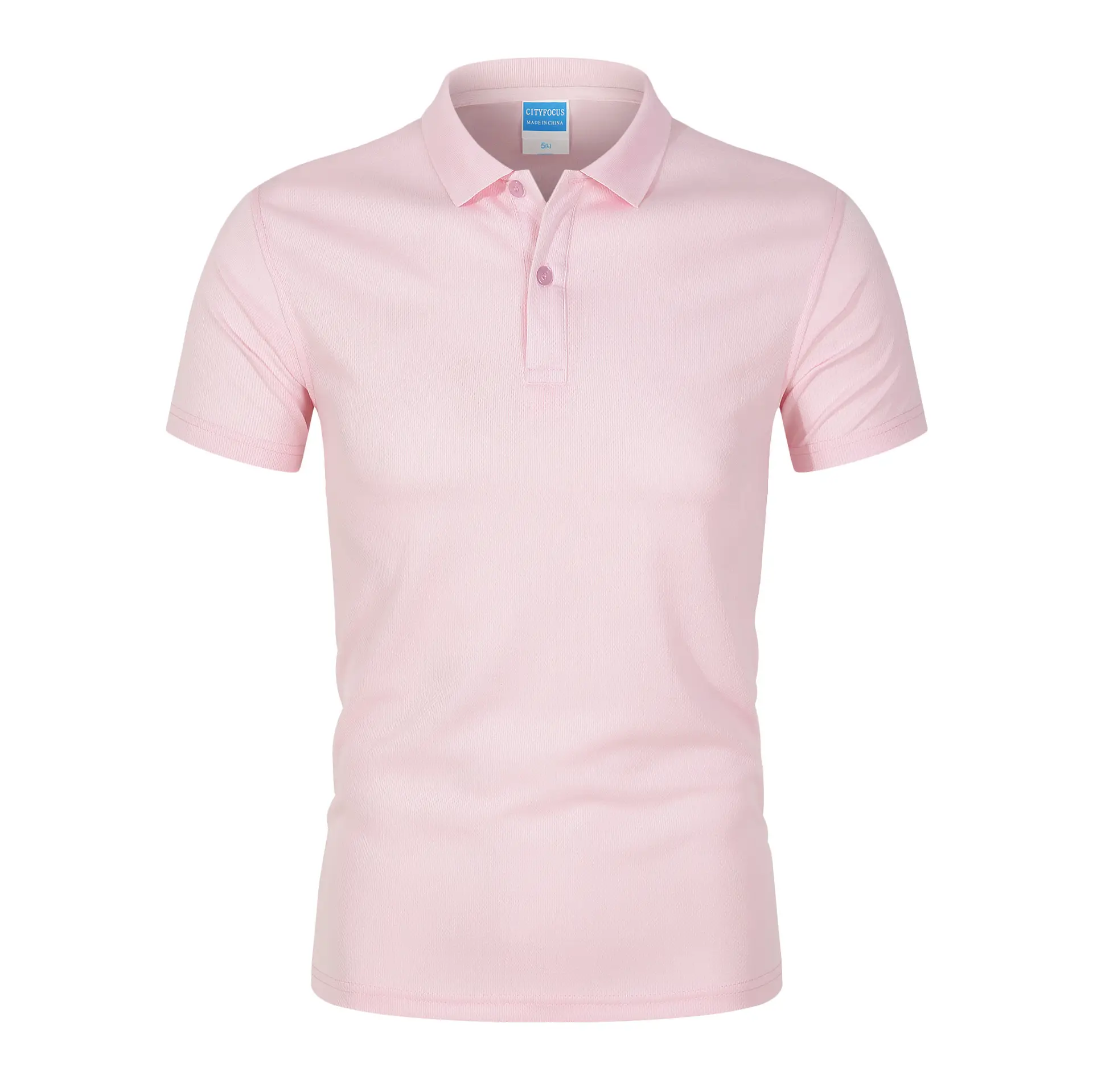 Blue Quick-Drying Polo T-Shirt Short Sleeve Lapel Work - Image 10