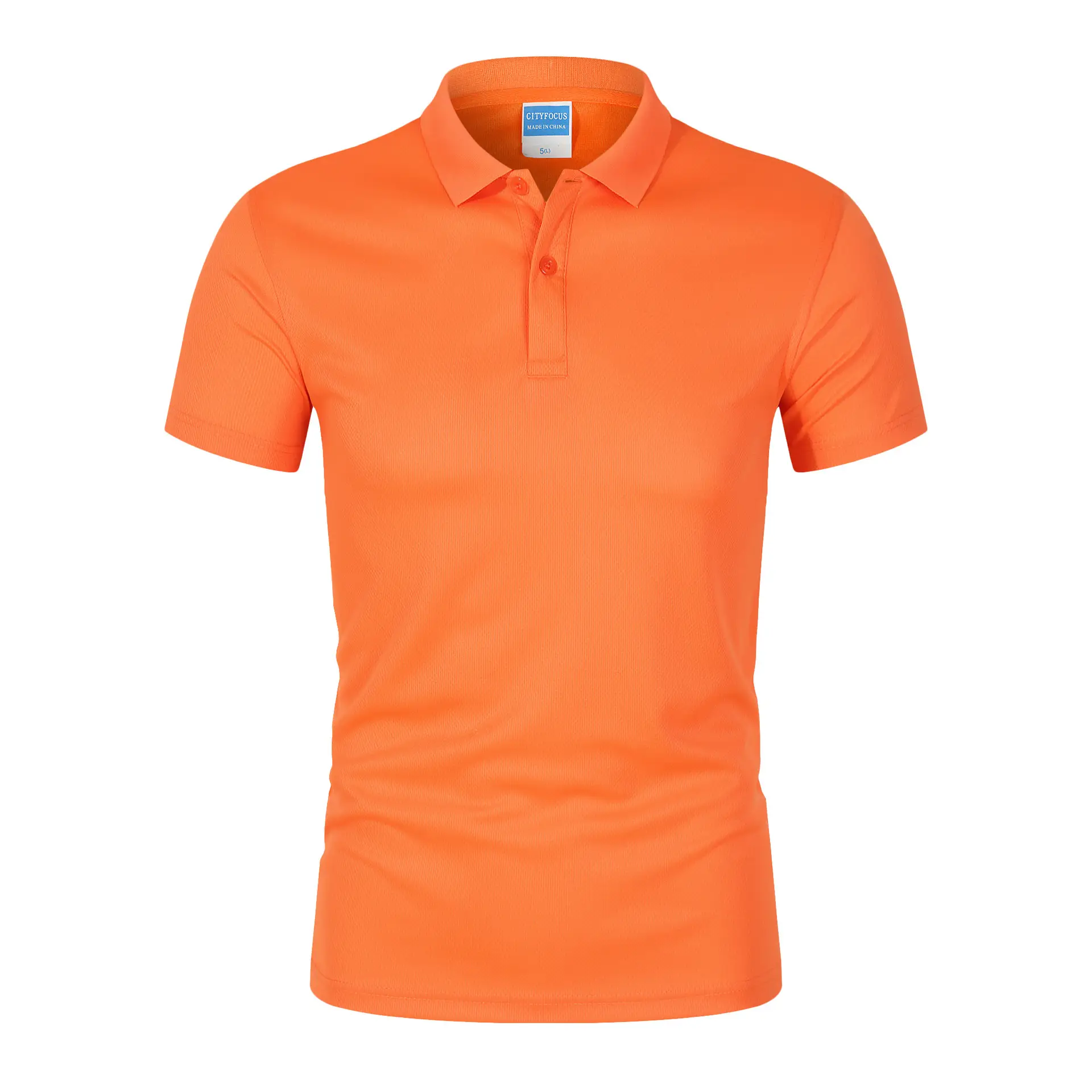 Blue Quick-Drying Polo T-Shirt Short Sleeve Lapel Work - Image 13
