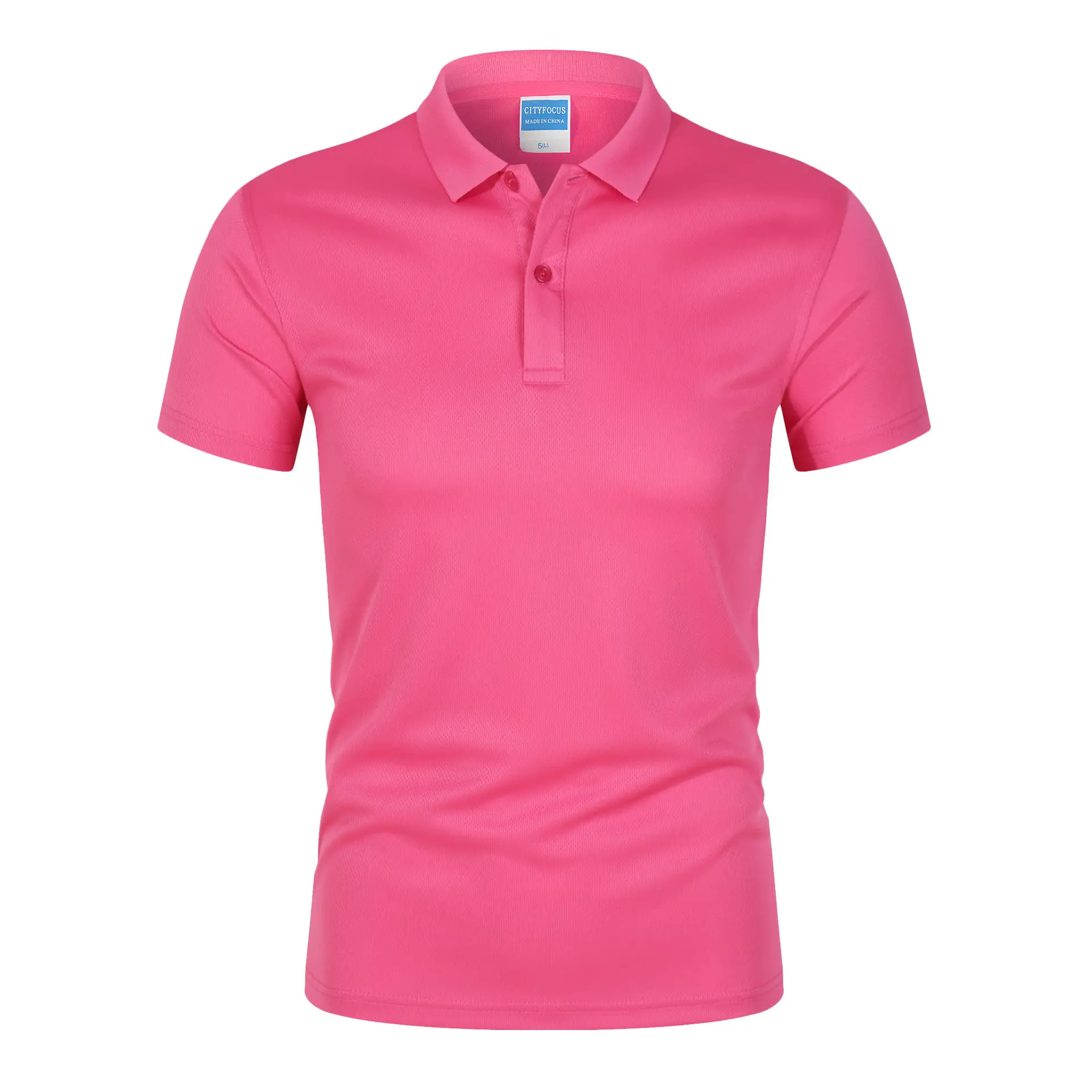 Blue Quick-Drying Polo T-Shirt Short Sleeve Lapel Work - Image 14