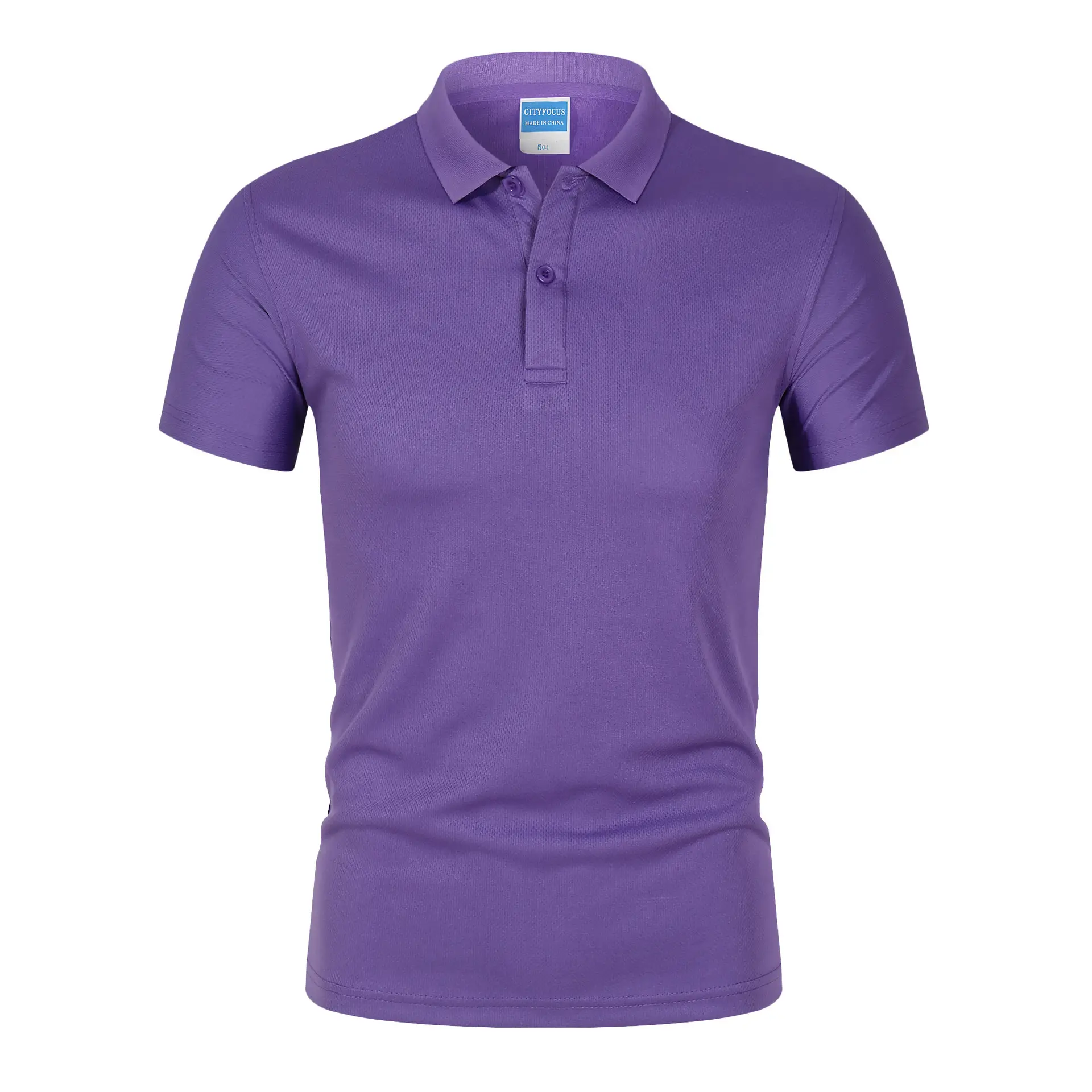 Blue Quick-Drying Polo T-Shirt Short Sleeve Lapel Work - Image 6