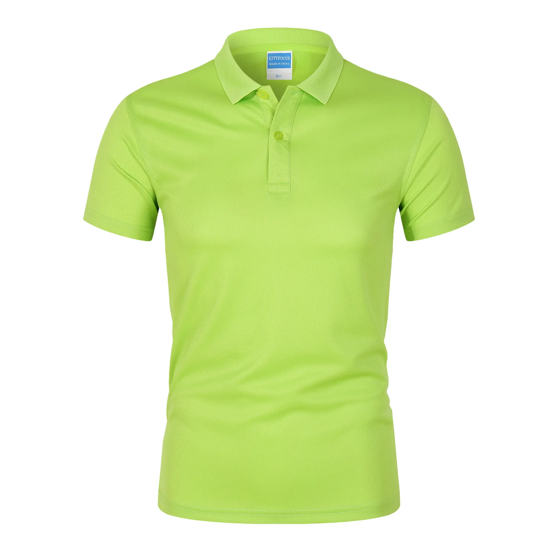 Blue Quick-Drying Polo T-Shirt Short Sleeve Lapel Work - Image 8