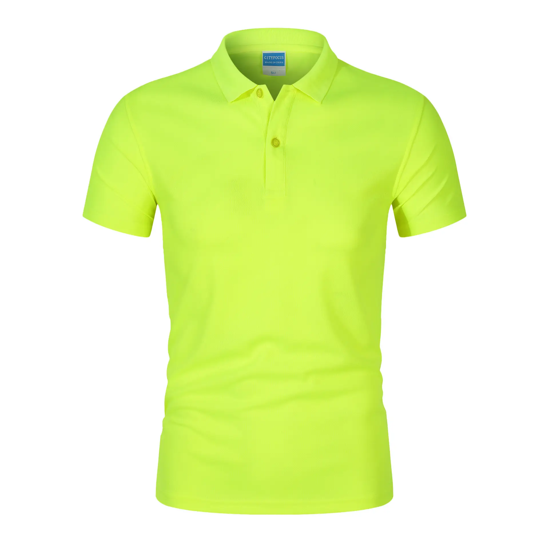 Blue Quick-Drying Polo T-Shirt Short Sleeve Lapel Work - Image 9