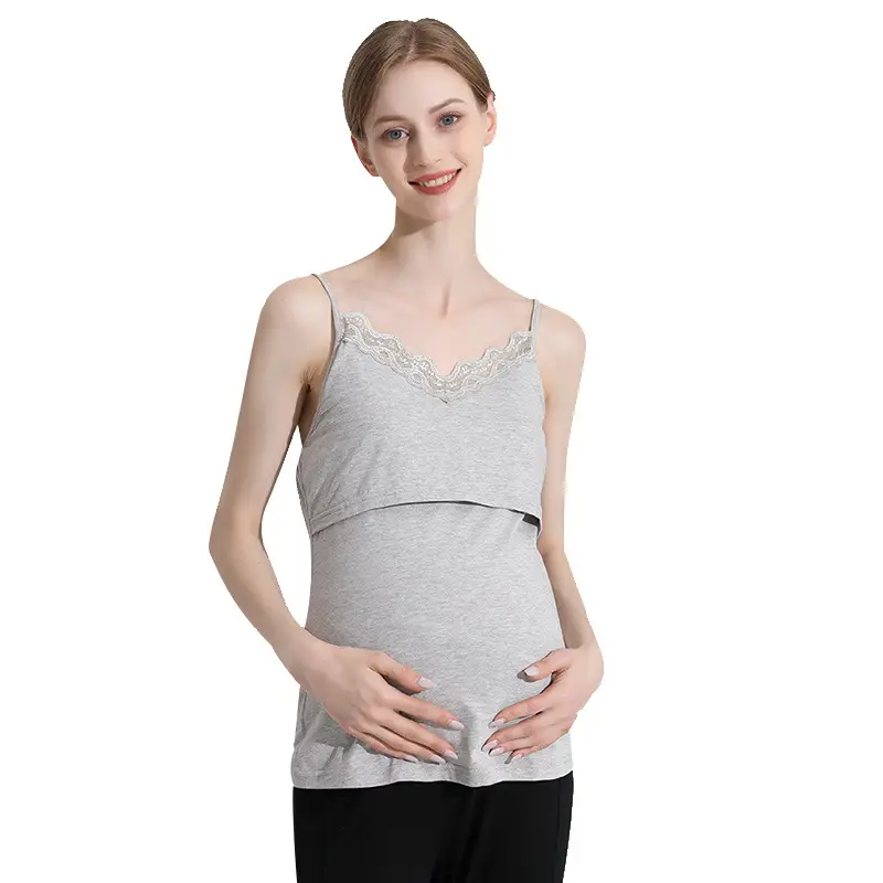 Pink Pure Cotton Sling Top for Postpartum Women