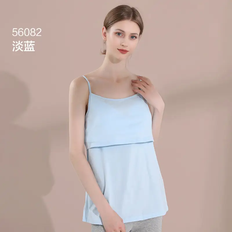 Pink Pure Cotton Sling Top for Postpartum Women