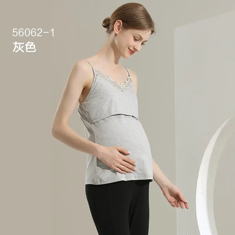 Pink Pure Cotton Sling Top for Postpartum Women