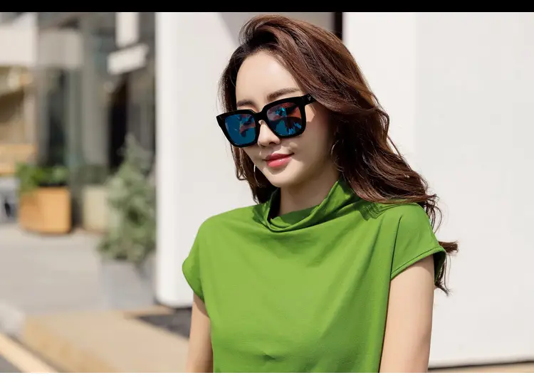 229 Short Sleeve Turtleneck T-Shirt Brown Slim Fit Women — feature 29