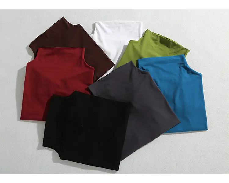 229 Short Sleeve Turtleneck T-Shirt Brown Slim Fit Women — feature 64
