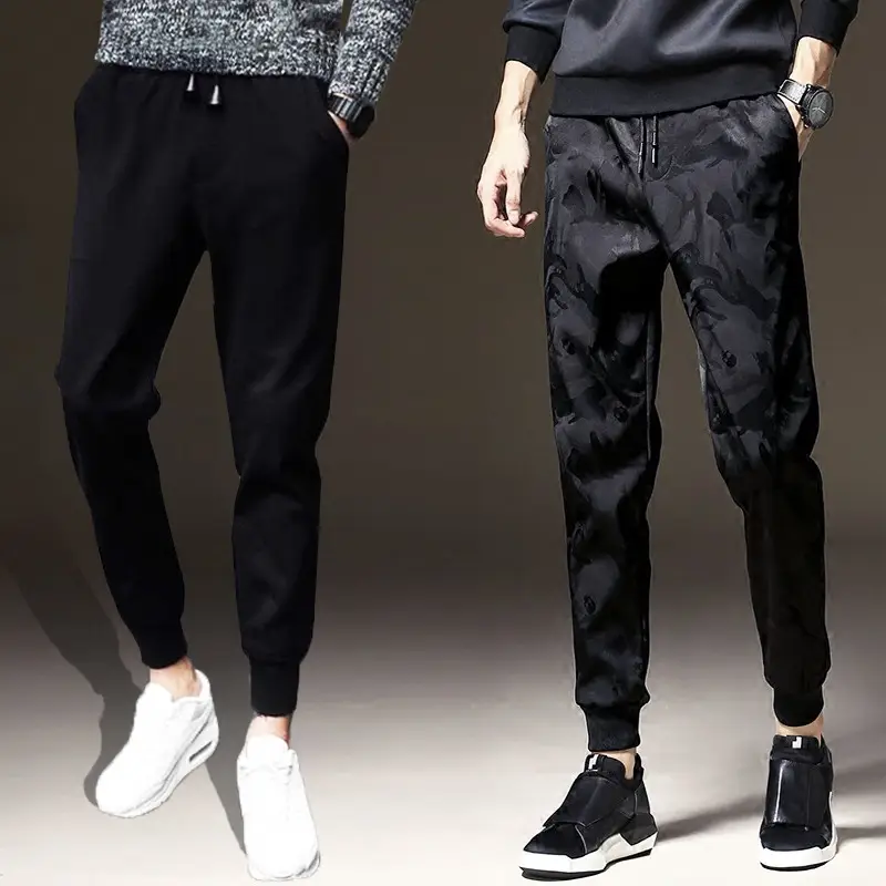 2022 Men's Slim Fit Sports Pants Black Camo Leg Harem - Image 5