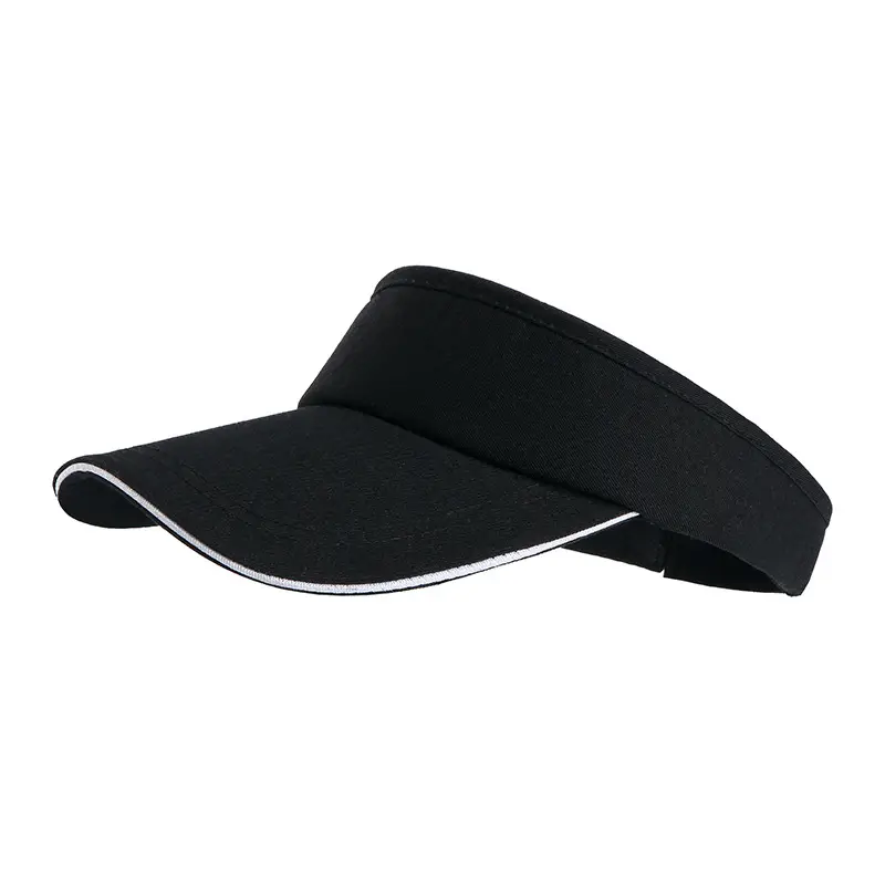 Black No-Strap Tennis Cap for Men Women Travel Use
