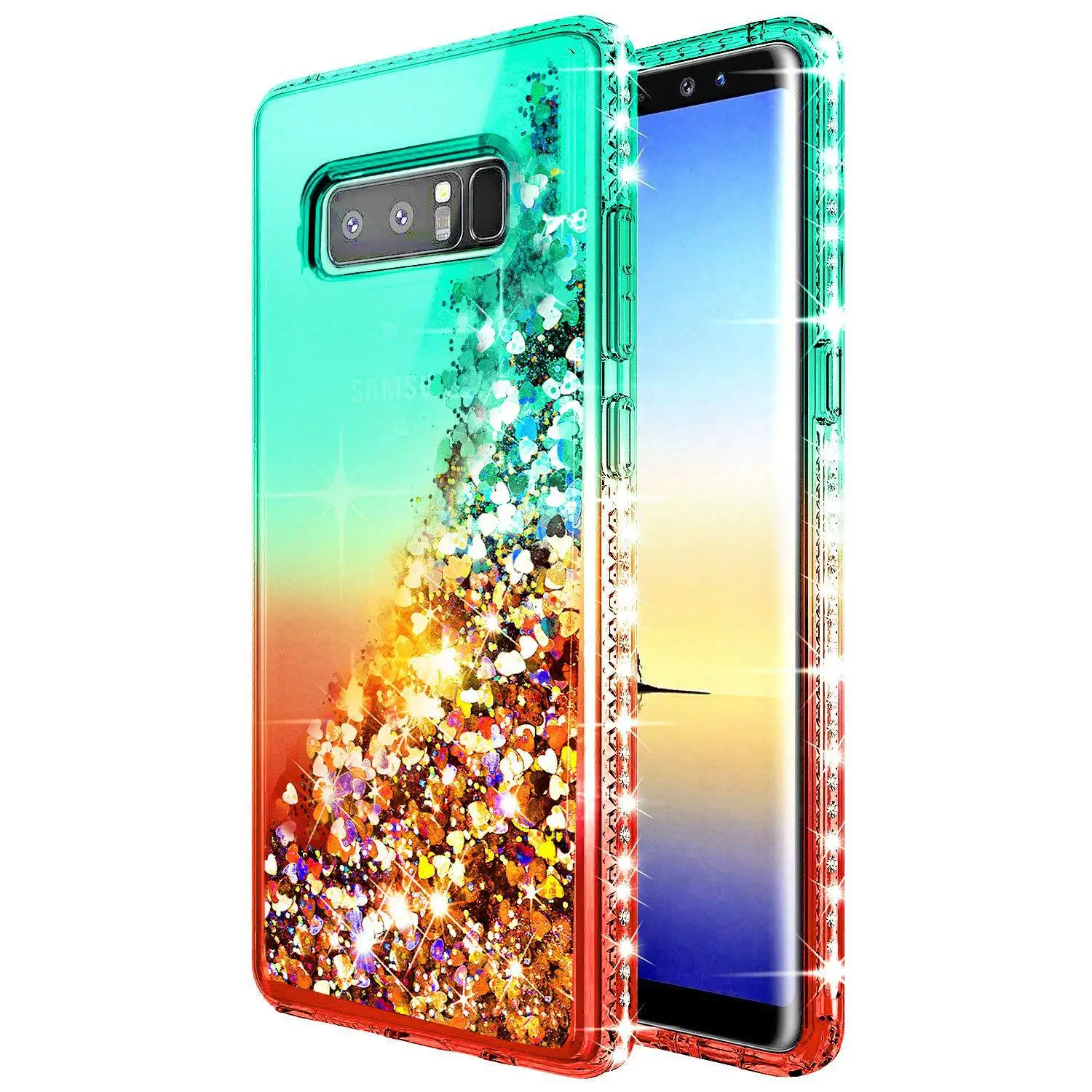 Samsung S24 S23 Ultra S10 Plus Mobile Phone Case with Gradient Quicksand Anti-Fall Protection - Image 5