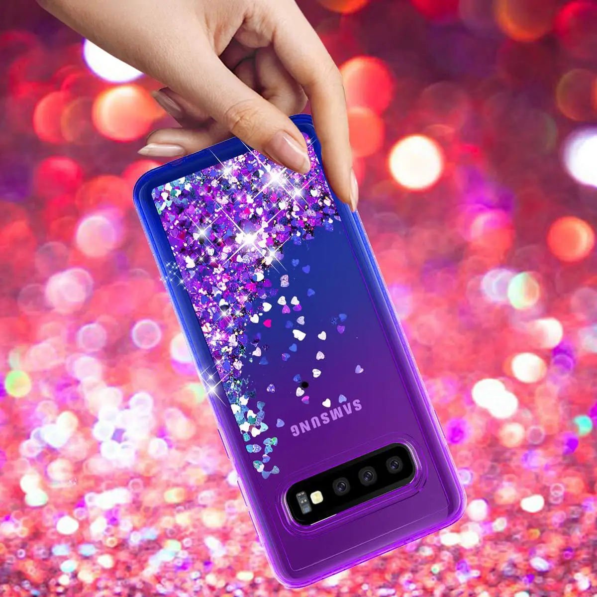 Samsung S24 S23 Ultra S10 Plus Mobile Phone Case with Gradient Quicksand Anti-Fall Protection — feature 6