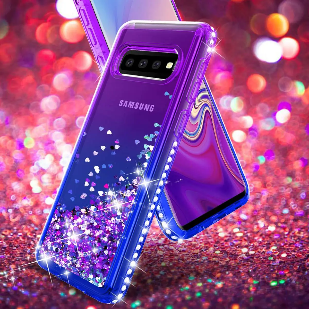 Samsung S24 S23 Ultra S10 Plus Mobile Phone Case with Gradient Quicksand Anti-Fall Protection — feature 7