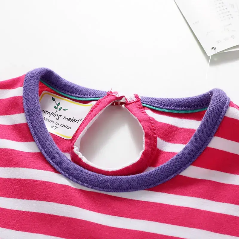 Girls Elephant Embroidered Skirt Pink Striped Zhongshan - Image 4