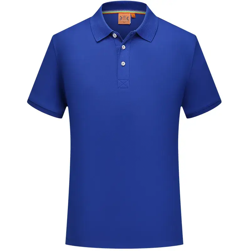 Blue Men's Polo Shirt with Embroidered Logo - Image 7