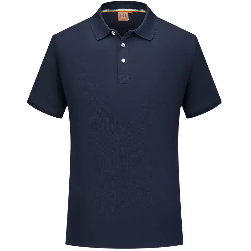 Blue Men's Polo Shirt with Embroidered Logo - Image 8
