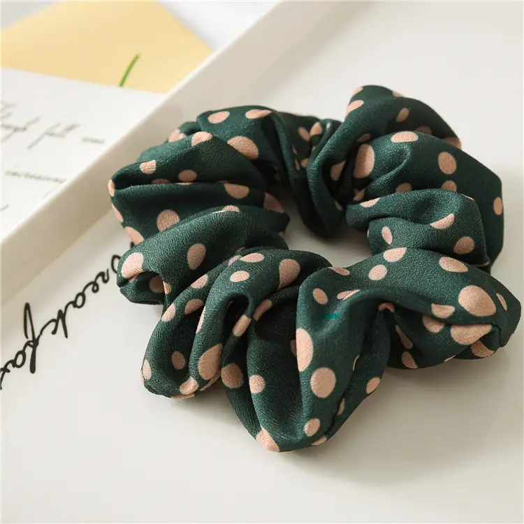 Cross-Border Hair Scrunchies Polka Dot High Elasticity - Image 8