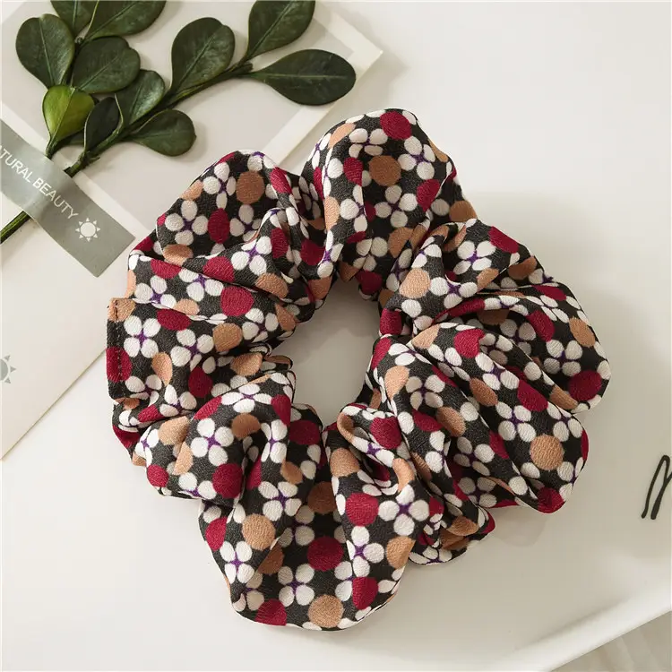 Cross-Border Hair Scrunchies Polka Dot High Elasticity - Image 2
