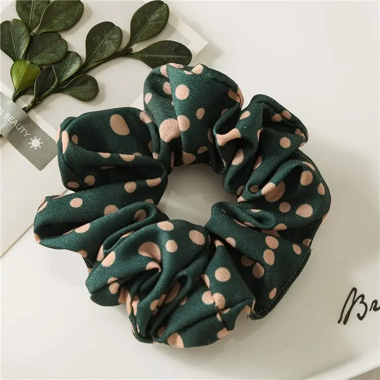 Cross-Border Hair Scrunchies Polka Dot High Elasticity - Image 3