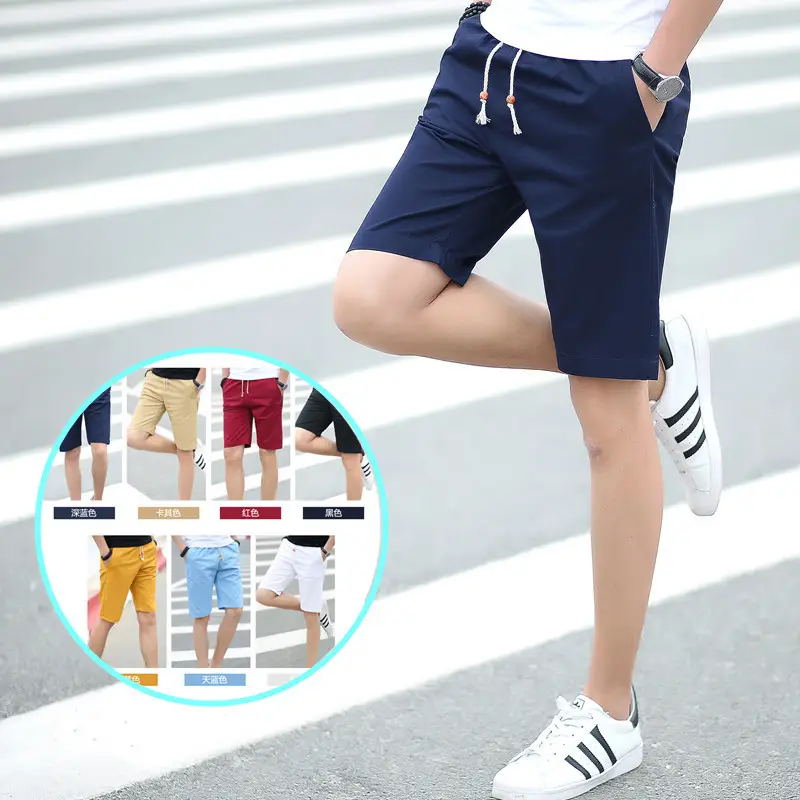Men Cotton Light Blue Shorts Large Casual One-Piece - Image 8
