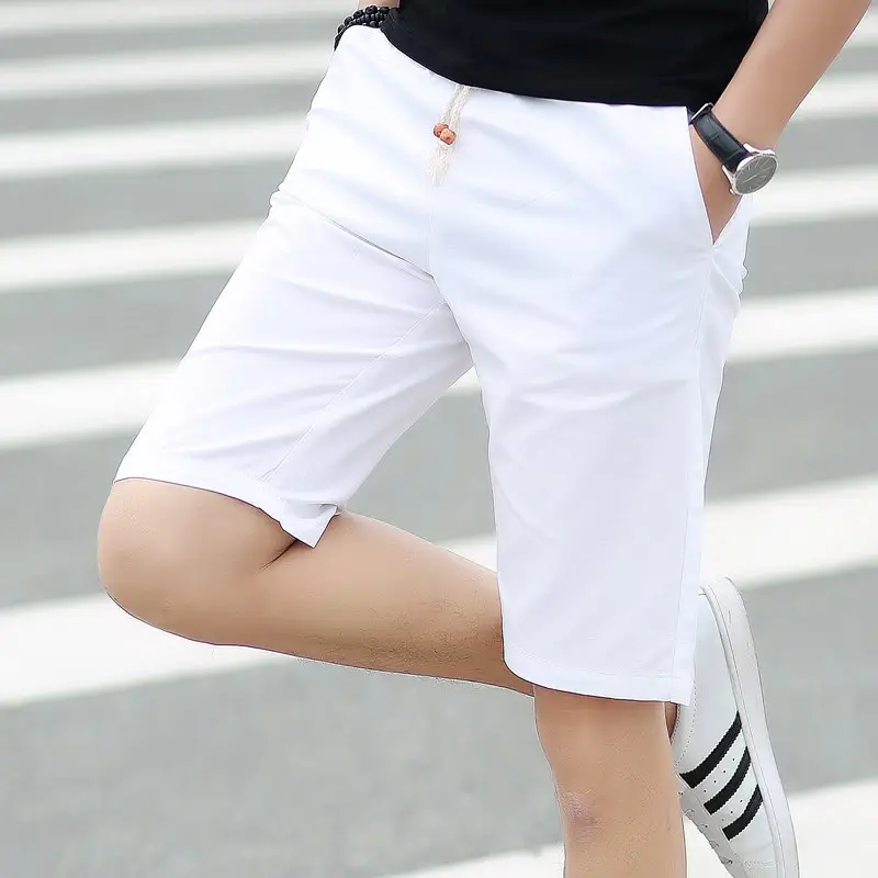 Men Cotton Light Blue Shorts Large Casual One-Piece - Image 10