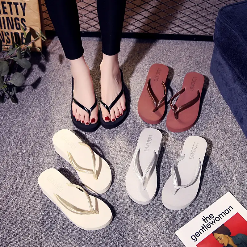 Women's Summer Flip-Flops Non-Slip Sandals Wedge Heel