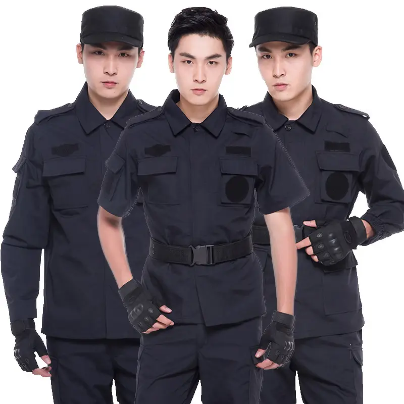 Men's Long Sleeve Security Training Suit Black - Image 5
