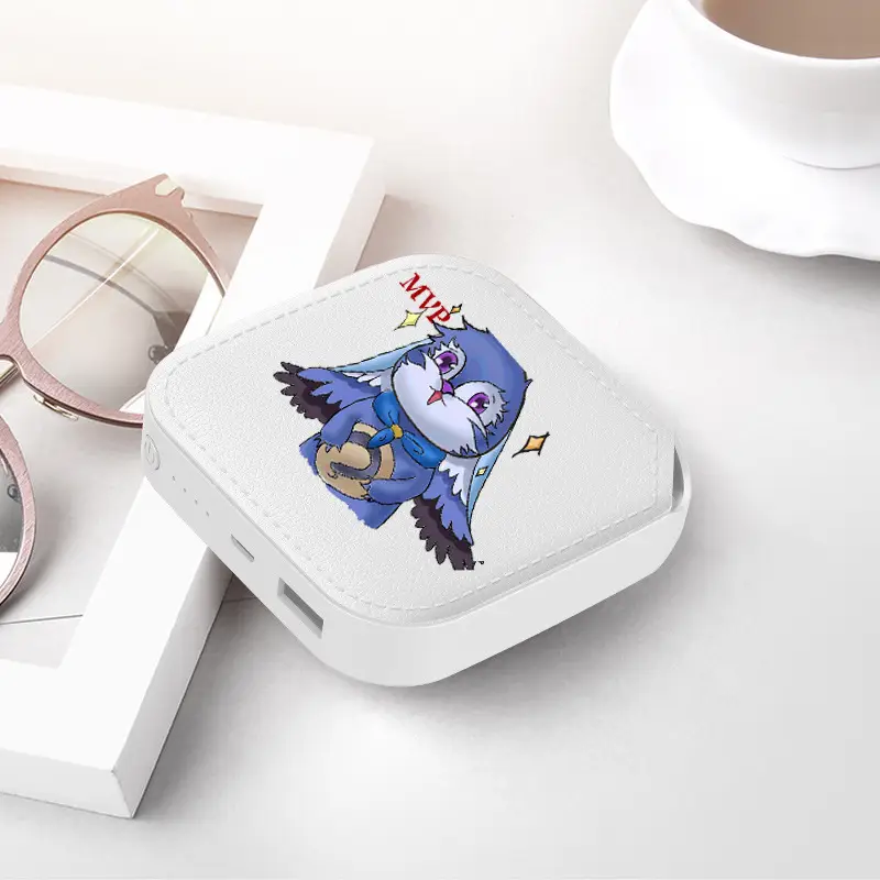 Light Blue Cartoon Travel Bag with Wrist Strap