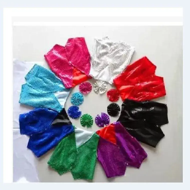 Sequined Hip Hop Vest for Boys Girls Kids Dance Wear - Image 12