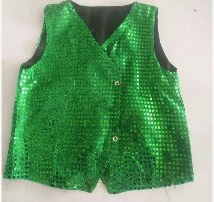 Sequined Hip Hop Vest for Boys Girls Kids Dance Wear - Image 6