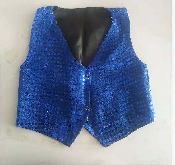 Sequined Hip Hop Vest for Boys Girls Kids Dance Wear - Image 8