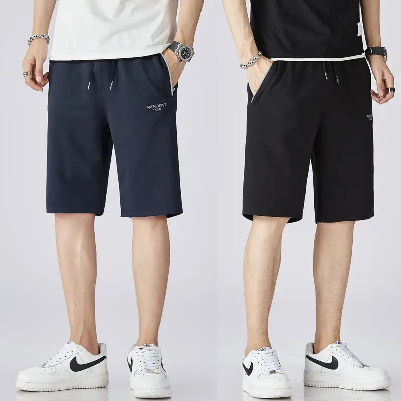New Men's Casual Shorts Cotton Loose Fit Beach Wear - Image 19