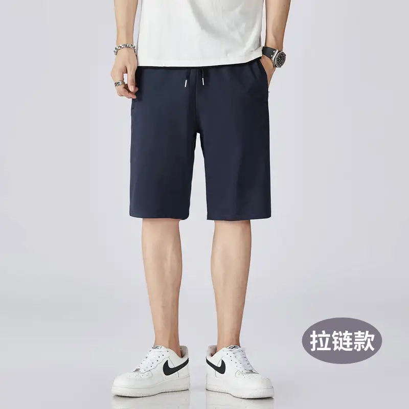 New Men's Casual Shorts Cotton Loose Fit Beach Wear - Image 4