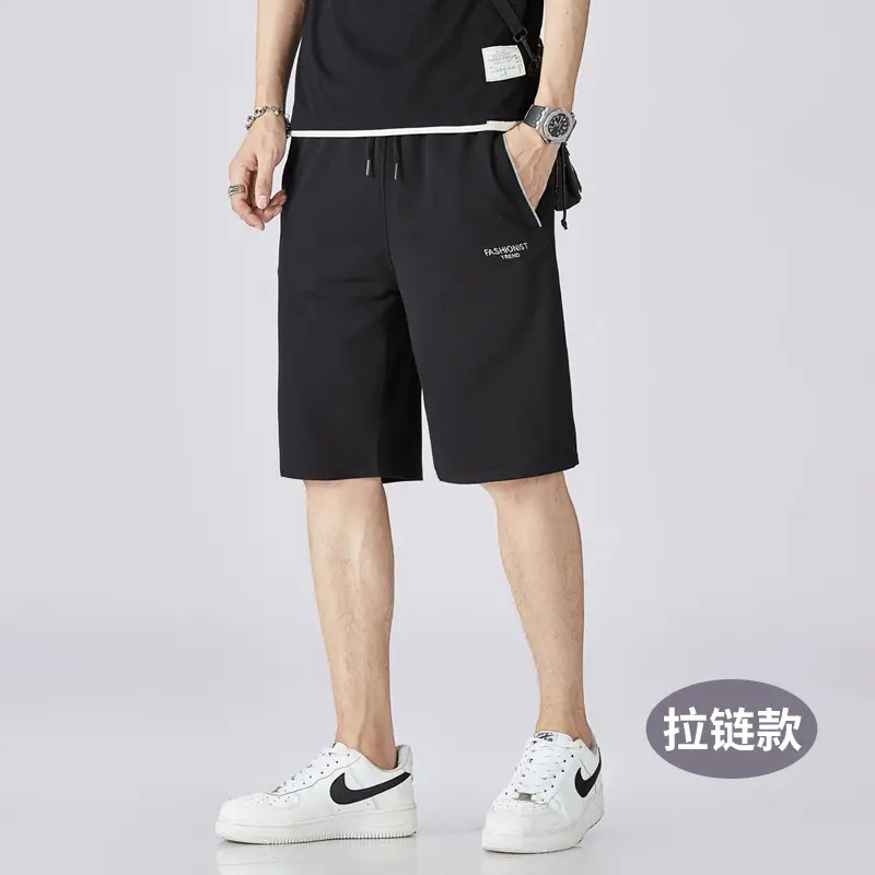 New Men's Casual Shorts Cotton Loose Fit Beach Wear - Image 5