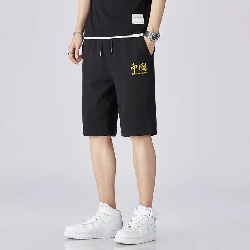New Men's Casual Shorts Cotton Loose Fit Beach Wear - Image 7
