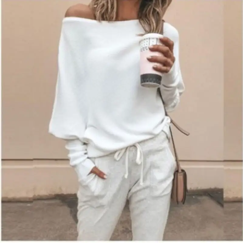 Black Off-Shoulder Knitted Top with Brown Shorts & Bag - Image 9