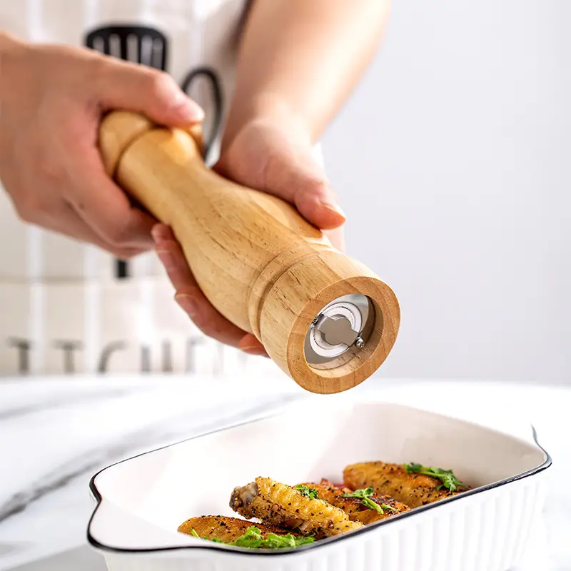5 Inch Wooden Manual Pepper Grinder Solid Wood - Image 13