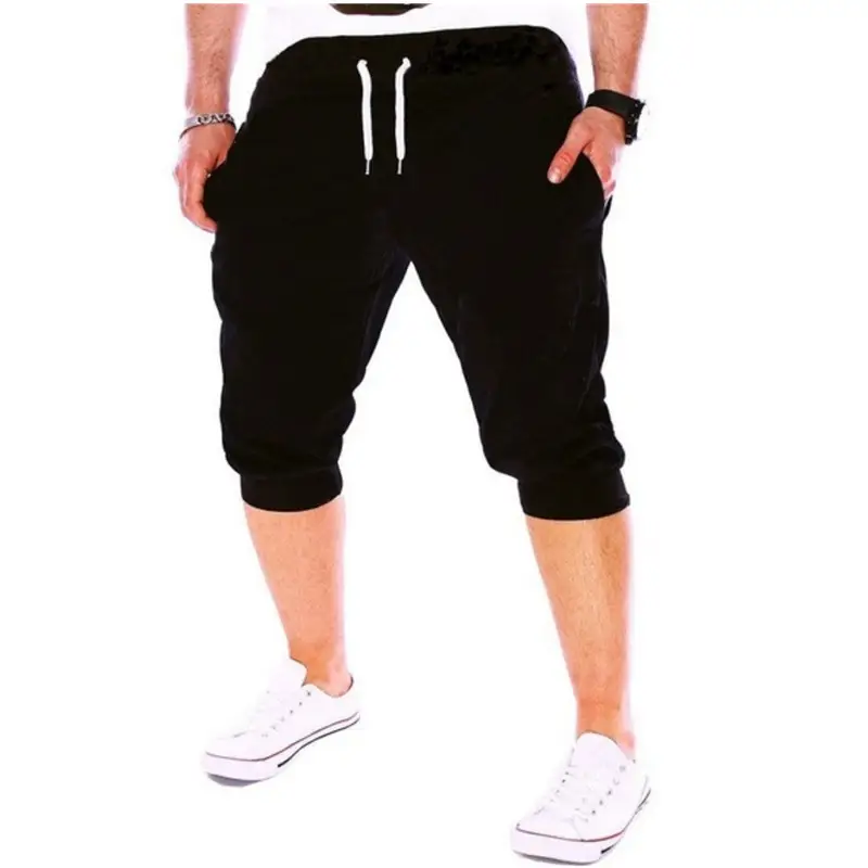 2023 Men's 20 Capri Shorts Black Grey Casual Joggers - Image 7