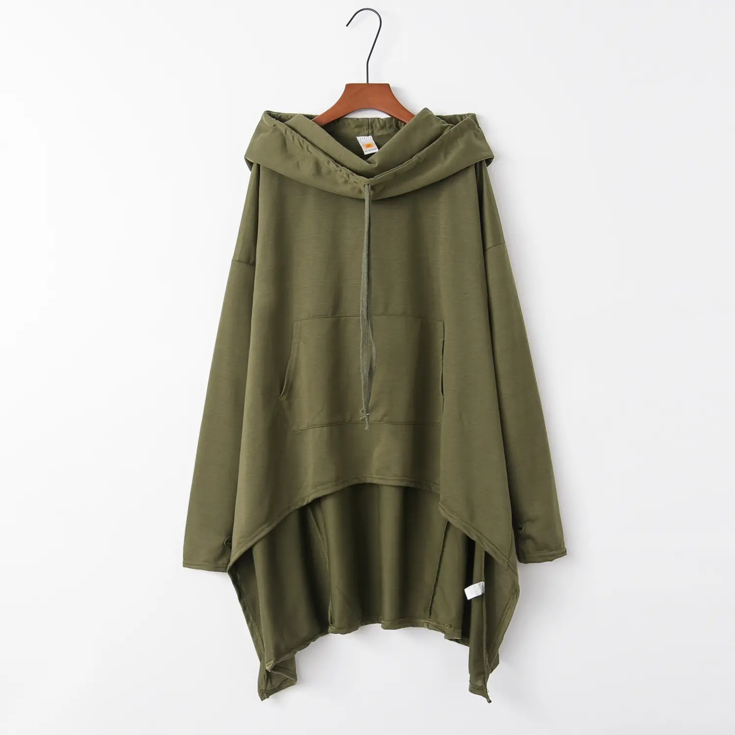 Women Olive Green Hooded Vest Fall Winter 2023 - Image 3