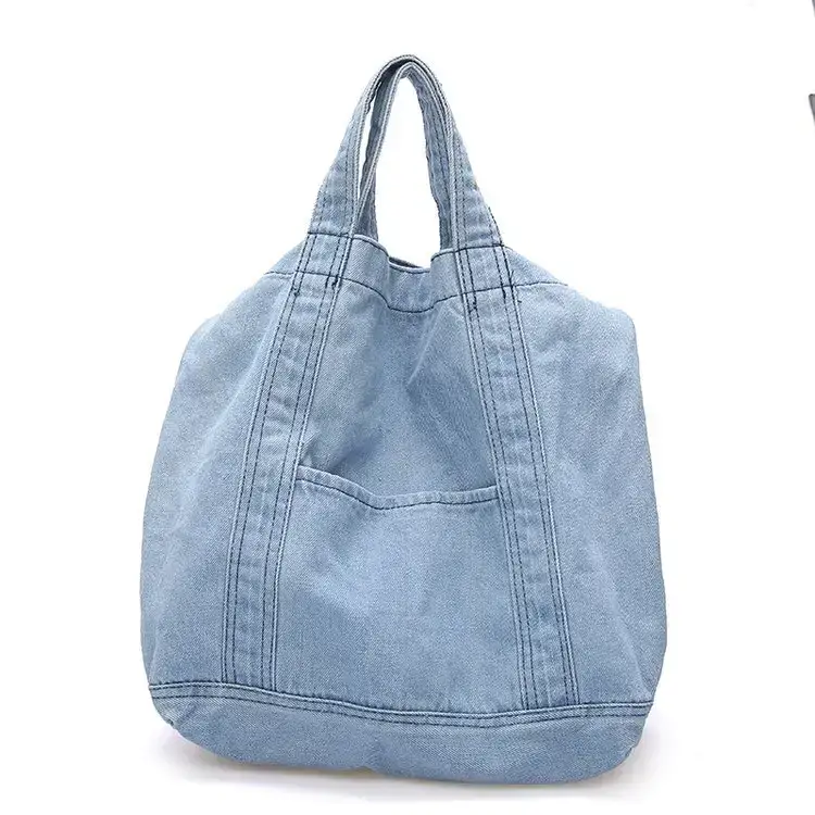 Wholesale Denim Bag 2018 New Large Capacity Shoulder Shopping Bag Crossbody Bag Korean Fashion chic Artistic Cloth - Image 6