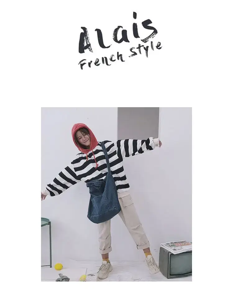 Wholesale Denim Bag 2018 New Large Capacity Shoulder Shopping Bag Crossbody Bag Korean Fashion chic Artistic Cloth — feature 22