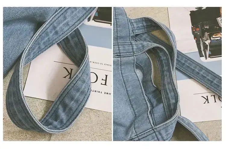 Wholesale Denim Bag 2018 New Large Capacity Shoulder Shopping Bag Crossbody Bag Korean Fashion chic Artistic Cloth — feature 29