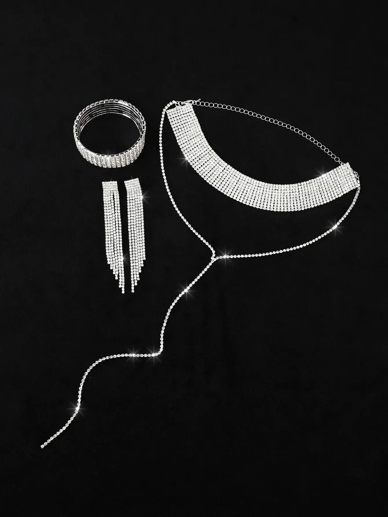 European American Flash Diamond Retro Neckbone Chain Necklace — feature 15