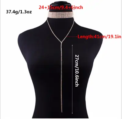 European American Flash Diamond Retro Neckbone Chain Necklace — feature 24