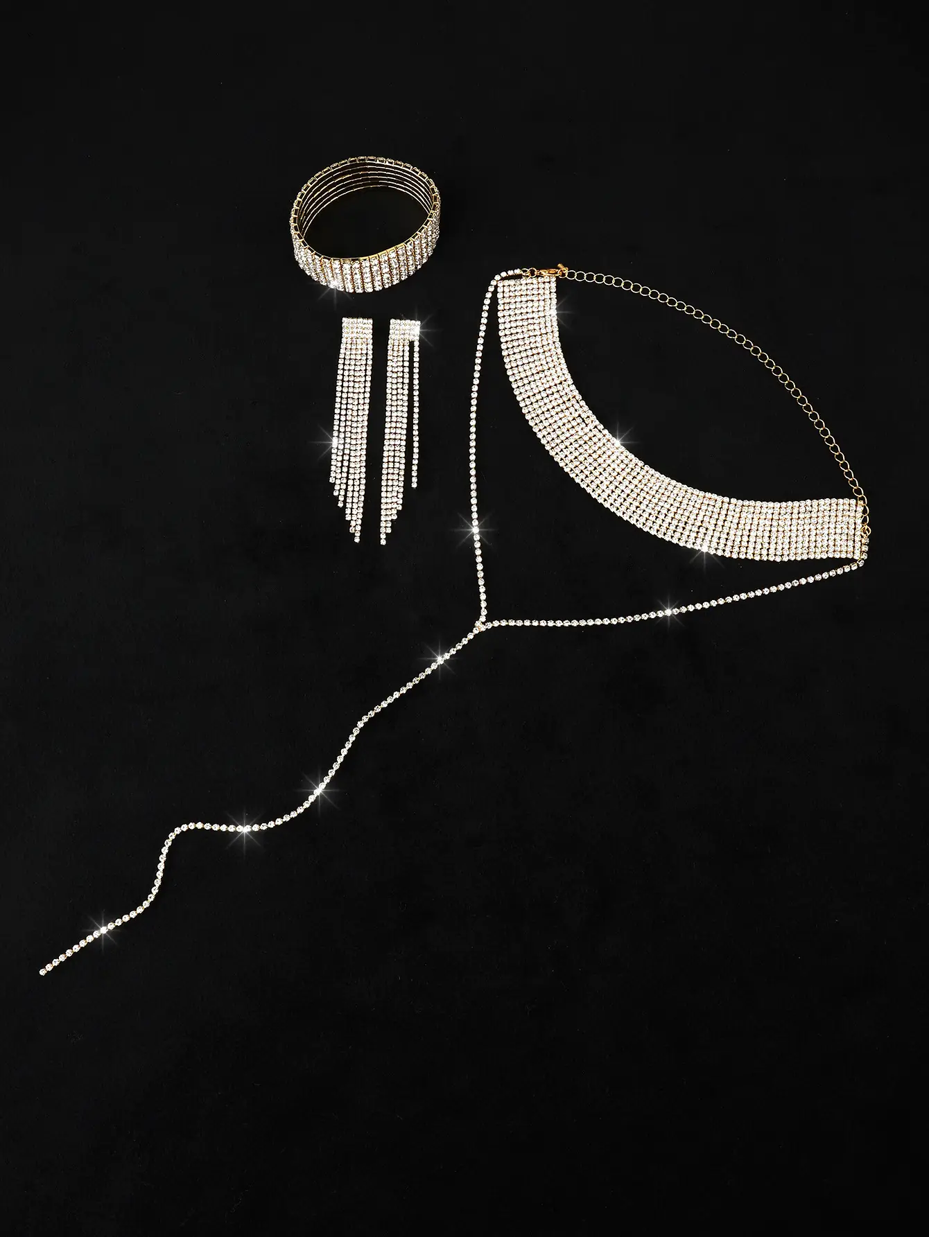 European American Flash Diamond Retro Neckbone Chain Necklace — feature 8