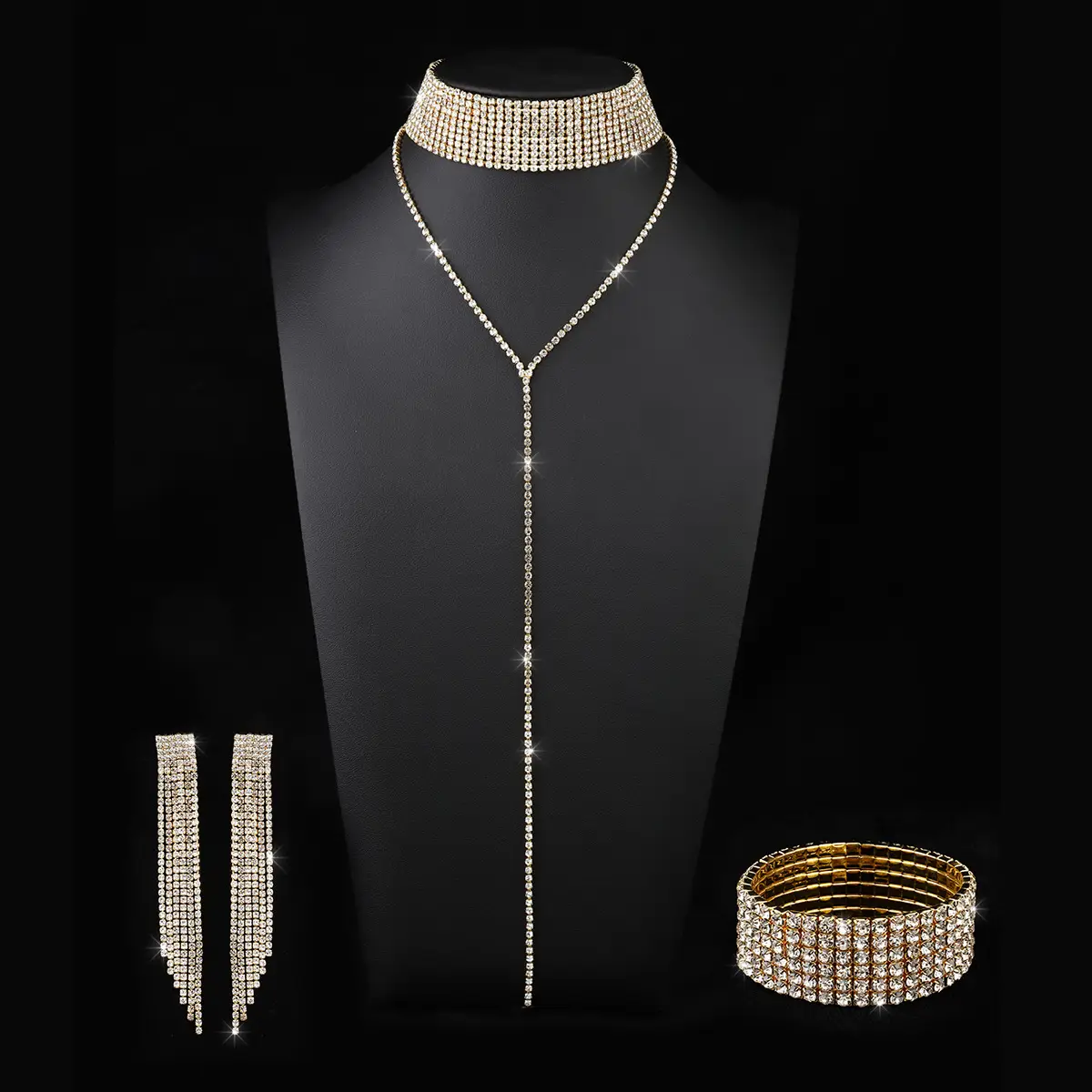 European American Flash Diamond Retro Neckbone Chain Necklace - Image 4