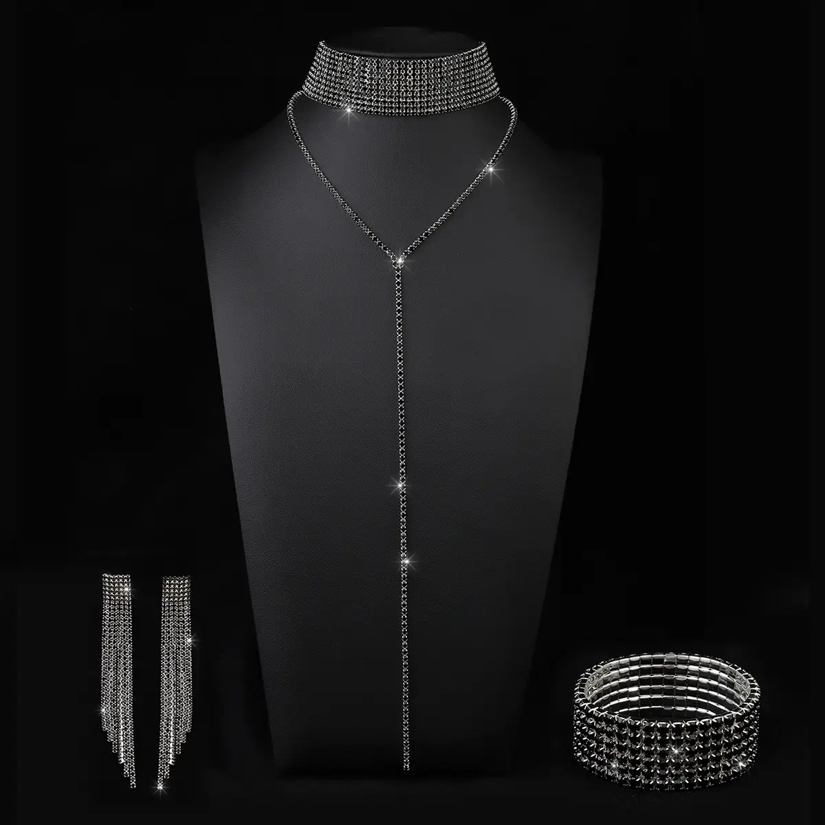 European American Flash Diamond Retro Neckbone Chain Necklace - Image 6