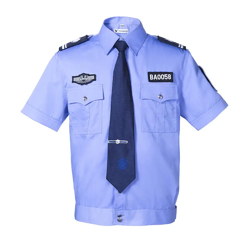 Summer Blue Security Shirt with Gift Buttons - Image 11