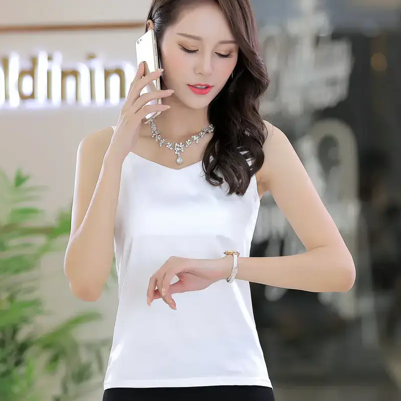 Women's White Sleeveless Blazer Suit with Belt for Office Wear - Image 7