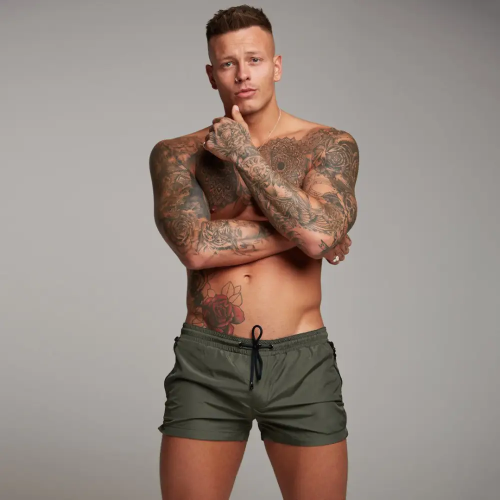 Men's Orange Liner Sports Shorts Quick-Drying Running Training Pants - Image 22