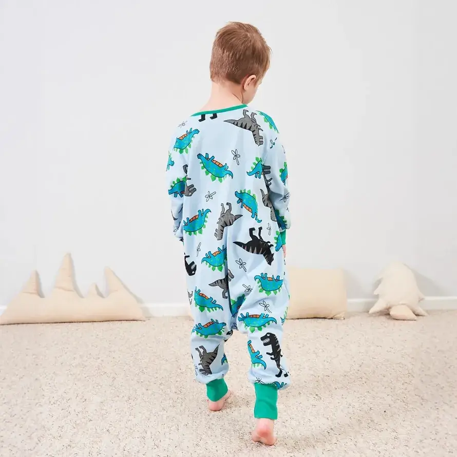 Kids Cotton Dino Pajamas Set for Girls